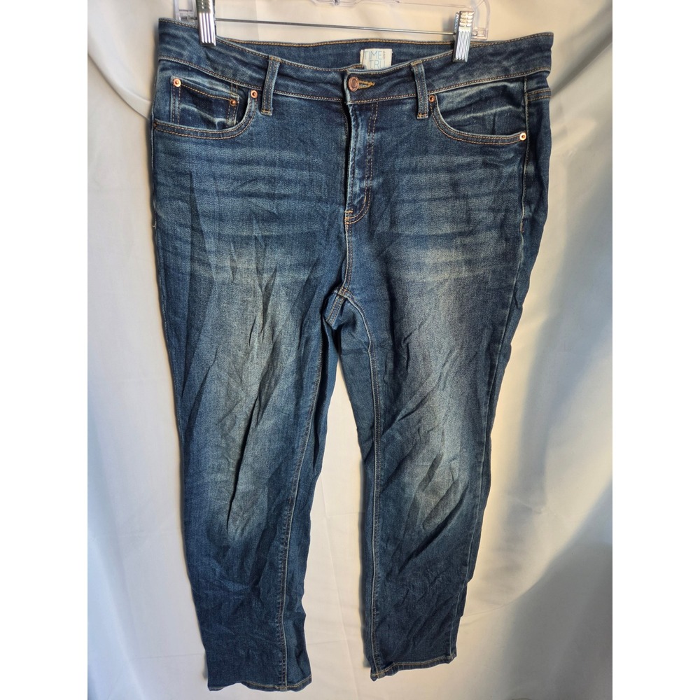 Time and Tru Jeans Womens  Blue Medium Wash Regular Mid Straight